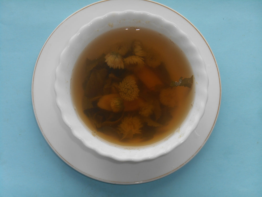 預防流感 . 菊花甘草綠茶