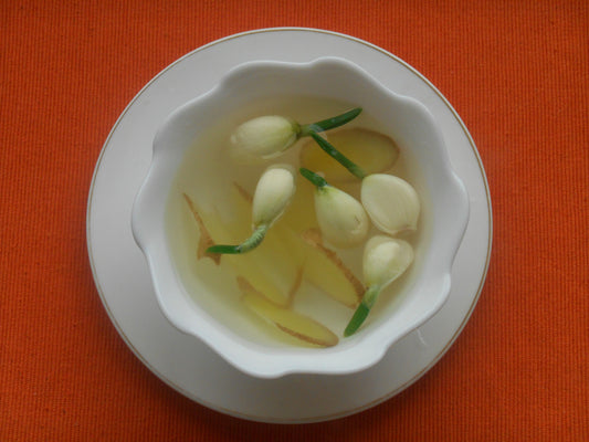 防癌抗流感 . 蒜頭薑茶