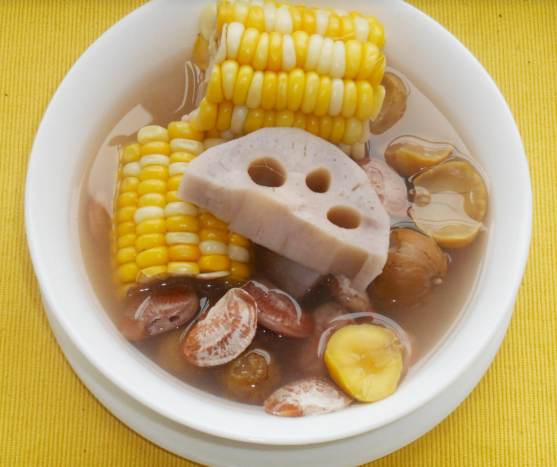 頸椎病調理—蓮藕栗子粟米花豆湯